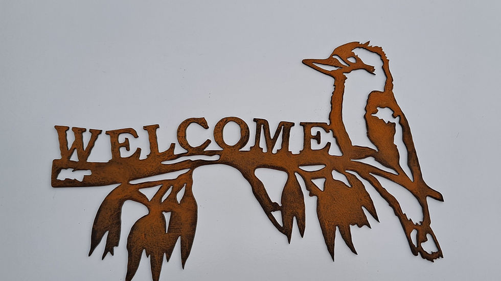 Welcome Kookaburra Sign