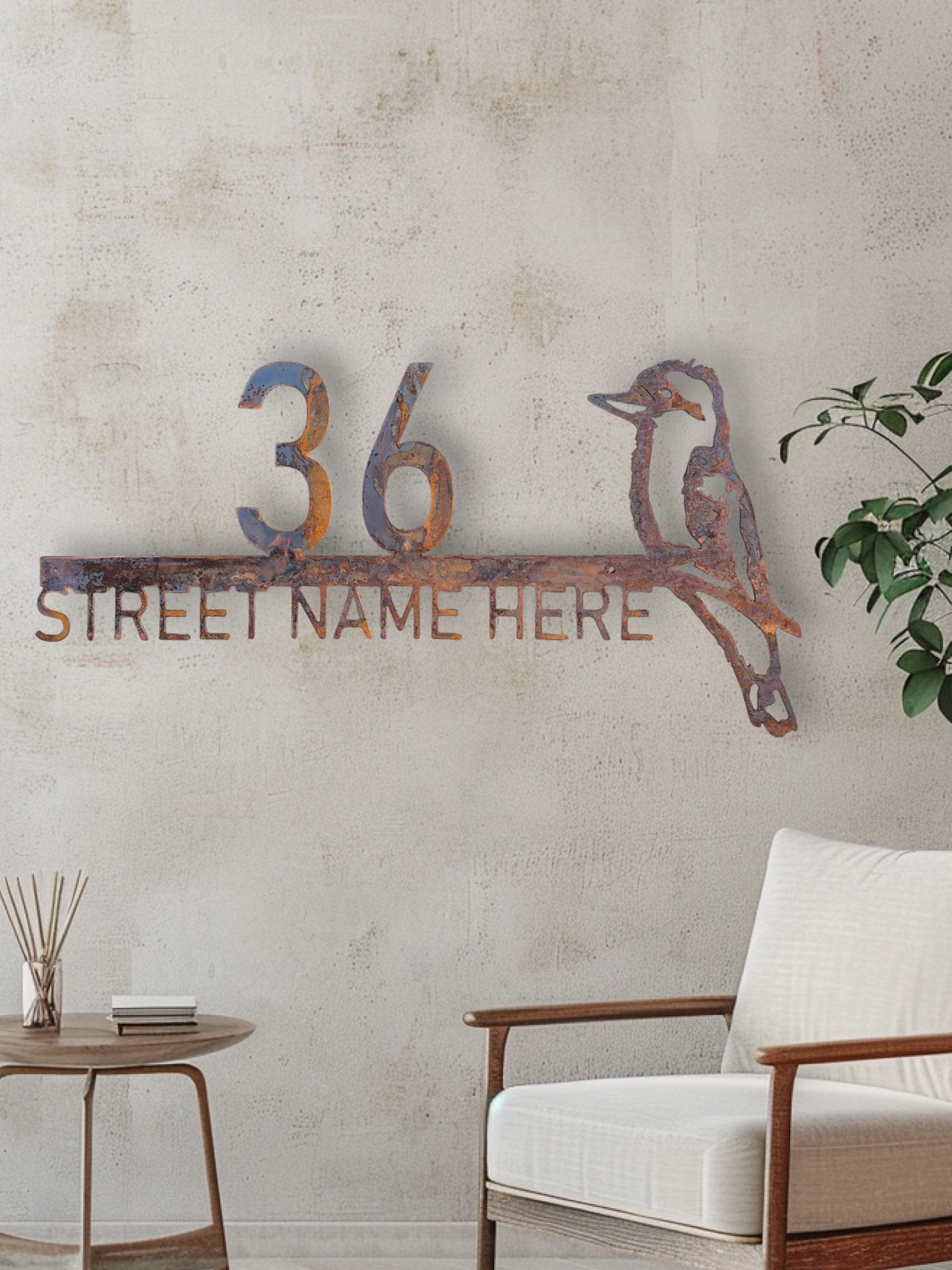 Kookaburra Property Address sign